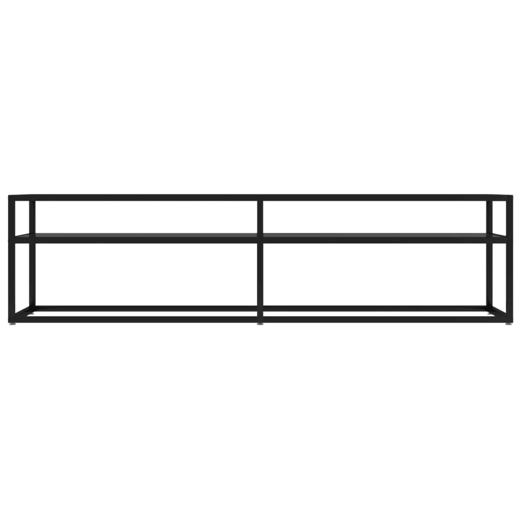 Mobile TV multimediale scaffale TV mobile TV sala da pranzo soggiorno camera da letto 160 x 40 x 40,5 cm vetro temperato nero 02_0026074