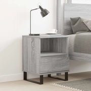 Comodino Grigio Sonoma 40x35x50 cm in Legno Multistrato 830648