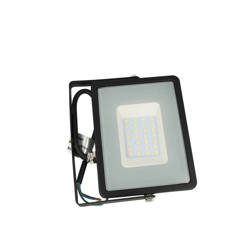 Faro Led Flood Light 30W IP65 Bianco Naturale Super Slim Carcassa Nera Smd Samsung Garanzia 5 Anni SKU-401