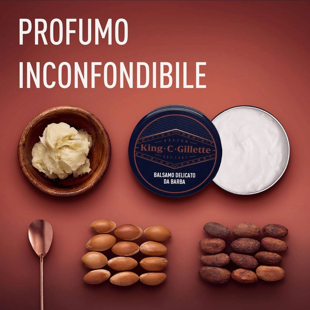 GILLETTE BALSAMO BARBA KING C.100 ML CURA DELLA BARBA CON BURRO CACAO