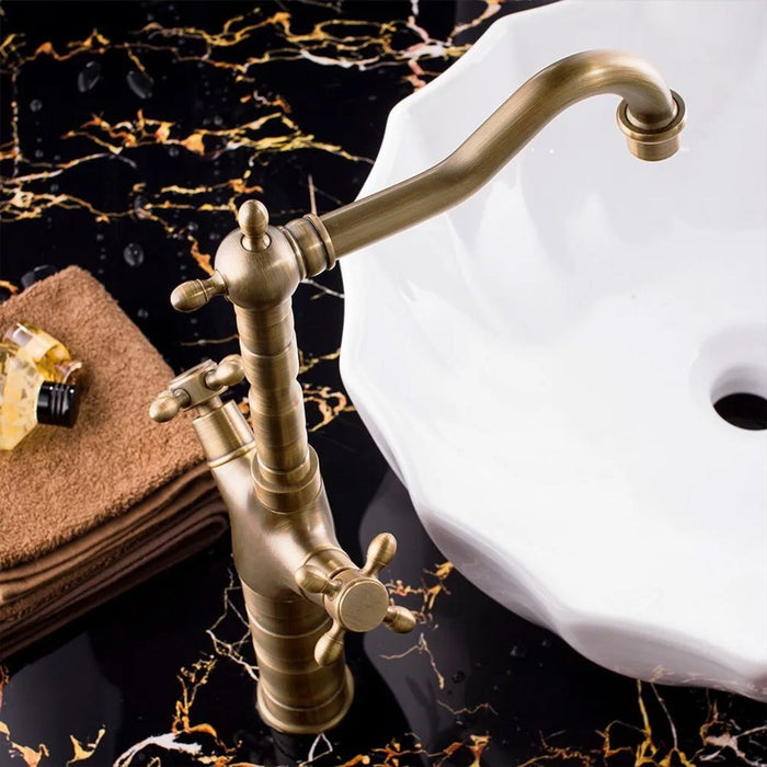 Rubinetto Da Cucina / Da Bagno Rea Rustico Antique Gold