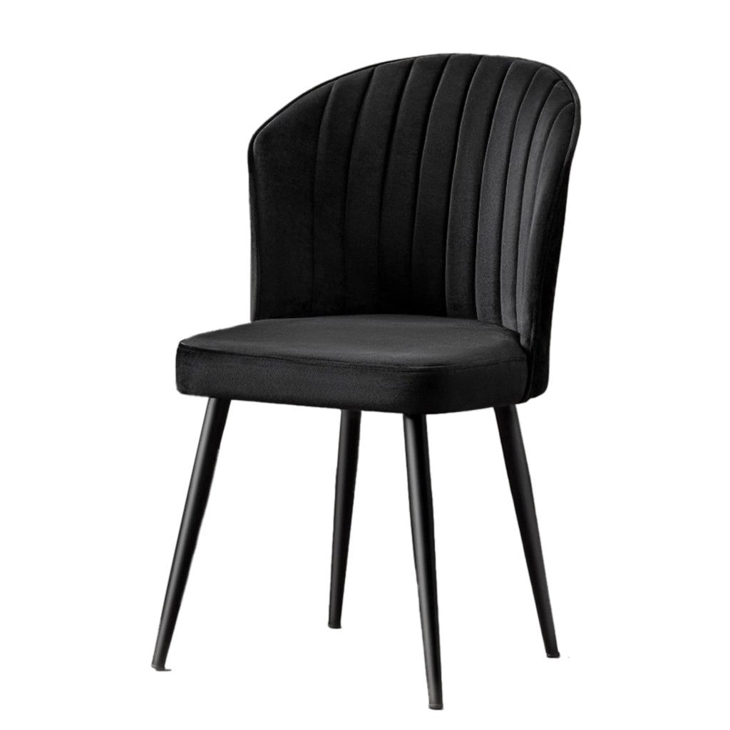 Set di sedie in legno "Rubi" (2 pezzi) - 52 x 42 x 85 cm - Nero