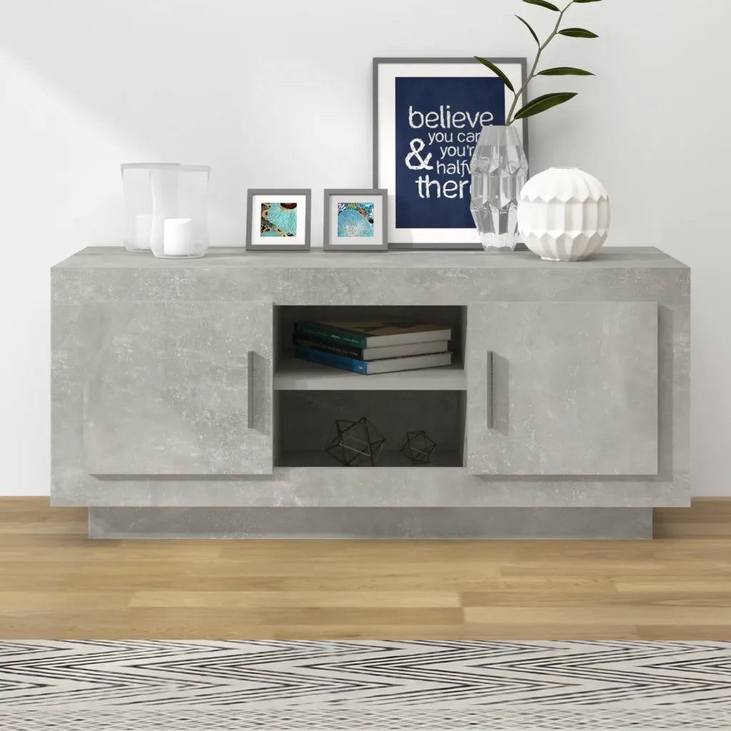 Mobile TV | Armadietto TV | Mobile Porta TV Grigio Cemento 102x35x45cm in Legno Multistrato