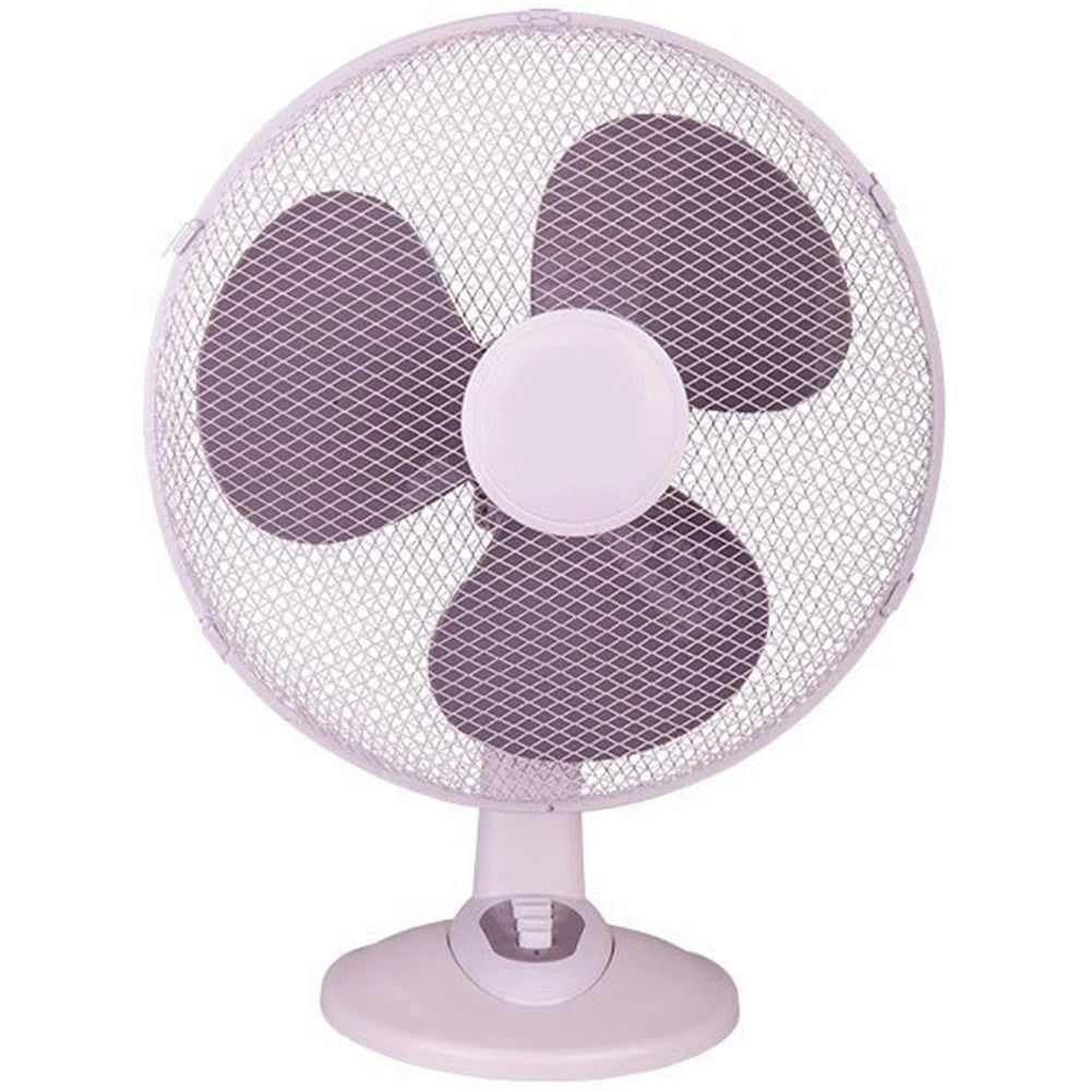 Trade Shop - Ventilatore Da Tavolo Scrivania ⌀41cm 45 Watt Con 3 Velocita' 3 Pale Grigio 6597006 -