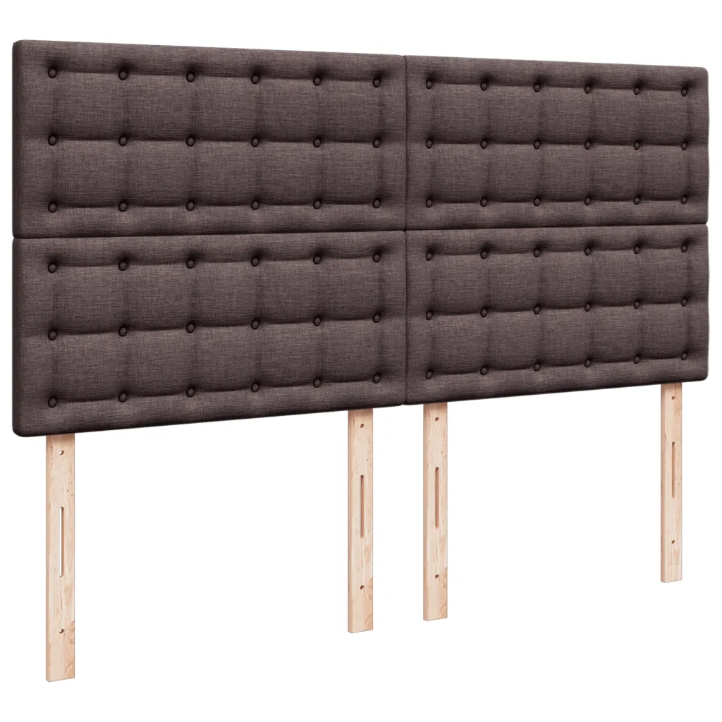 vidaXL Giroletto a Molle con Materasso Marrone Scuro 200x200cm Tessuto