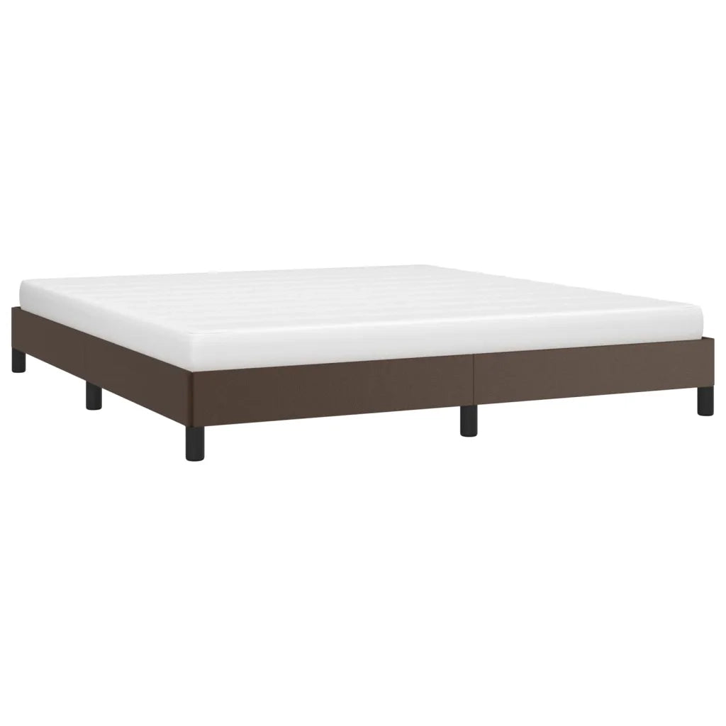 Letto matrimoniale | Letto per adulti | Giroletto Marrone 180x200 cm in Similpelle