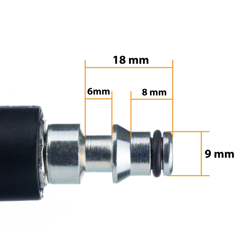 Tubo Alta Pressione 15m M22-QC – Click Connect, Oplot Nylon, 200 Bar | Compatibile con Idropulitrici Lavor Modelli Vari
