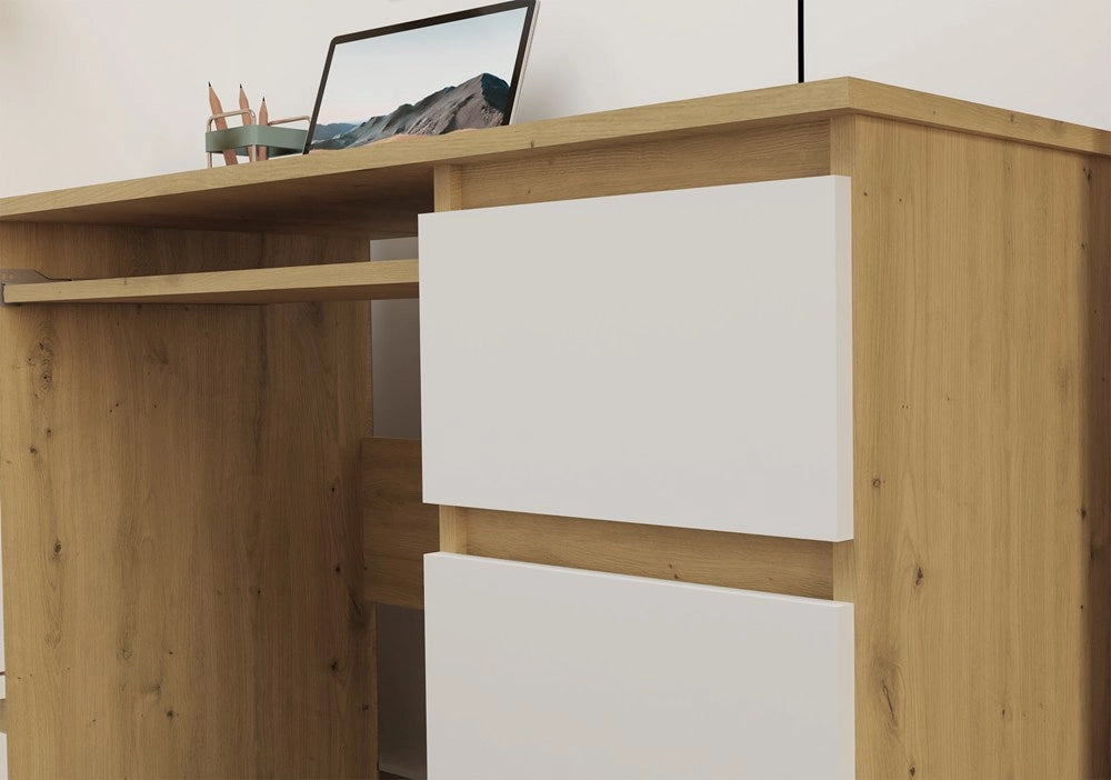 Scrivania KUBA KUBA rovere artisan bianco per ufficio e studio