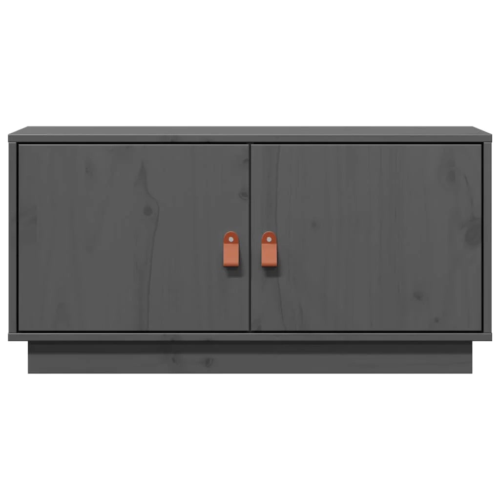 Mobile TV multimediale mensola TV credenza TV sala da pranzo soggiorno camera da letto 80 x 34 x 40 cm legno di pino massiccio grigio 02_0026263