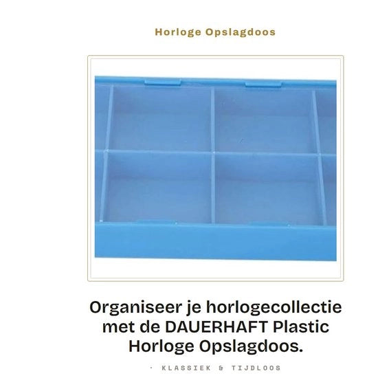 Scatola di archiviazione trasparente con coperchio - 8 contenitori - Robusta e duratura - Leggera - per orologi e accessori