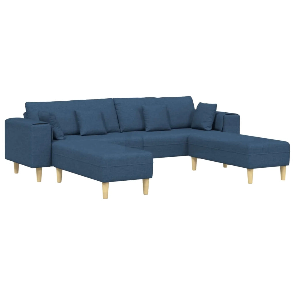 Divano con cuscino 3 pcs Blu Tessuto 3335169