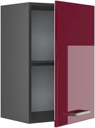 Pensile da cucina R-Line, Rosso lucido, 40 cm, per la libera combinazione all'interno di sistemi cucina modulari