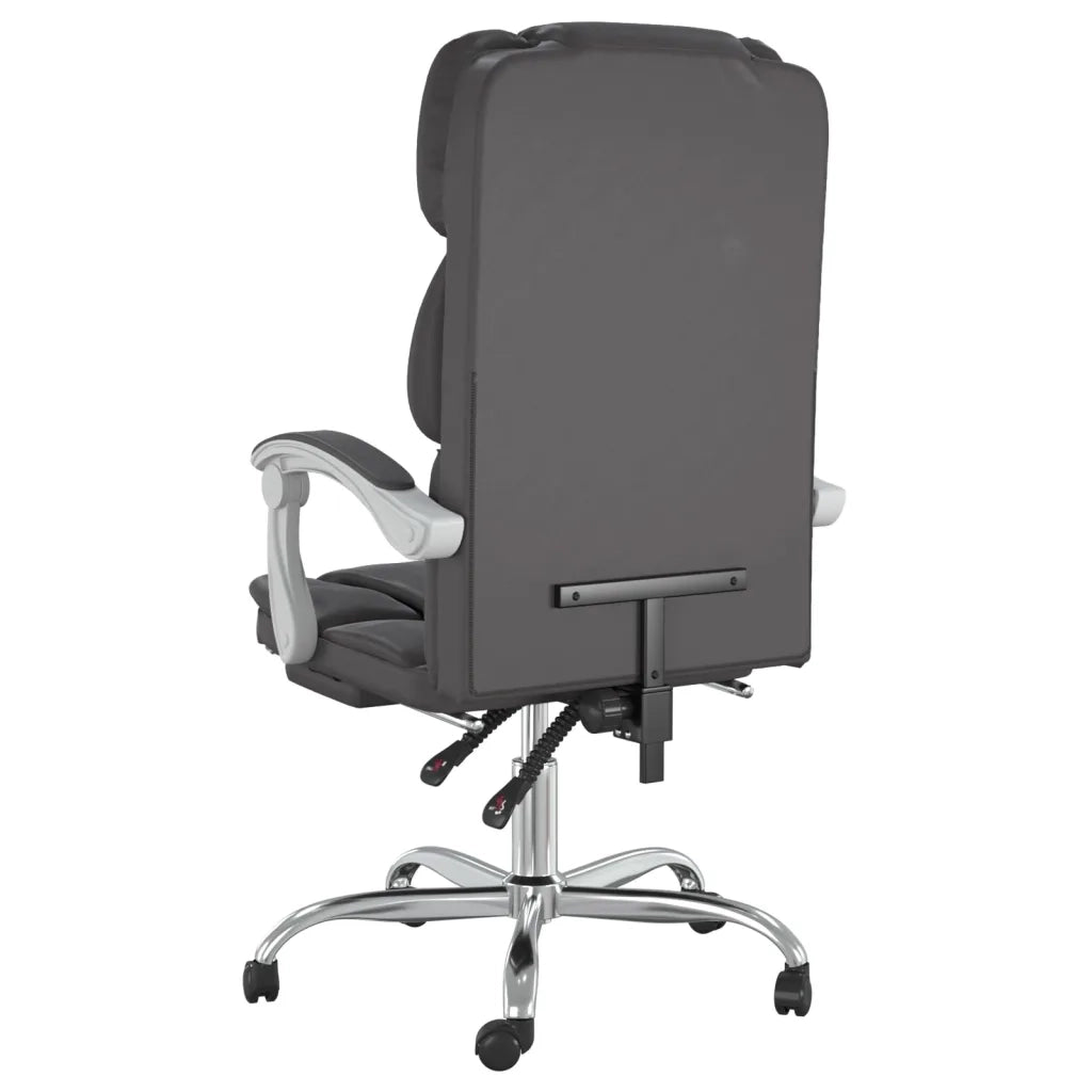 Poltrona da Ufficio Reclinabile Grigia in Similpelle cod mxl 23372