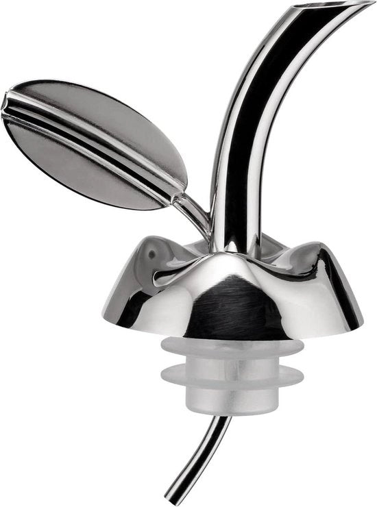 Spout per bottiglia di olio in acciaio inossidabile lucido - 3,2 x 10 x 15 cm