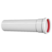 TUBO MONOPARETE IN ALLUMINO ESTRUSO BIANCO - MT 0,5 ø80  - PCC