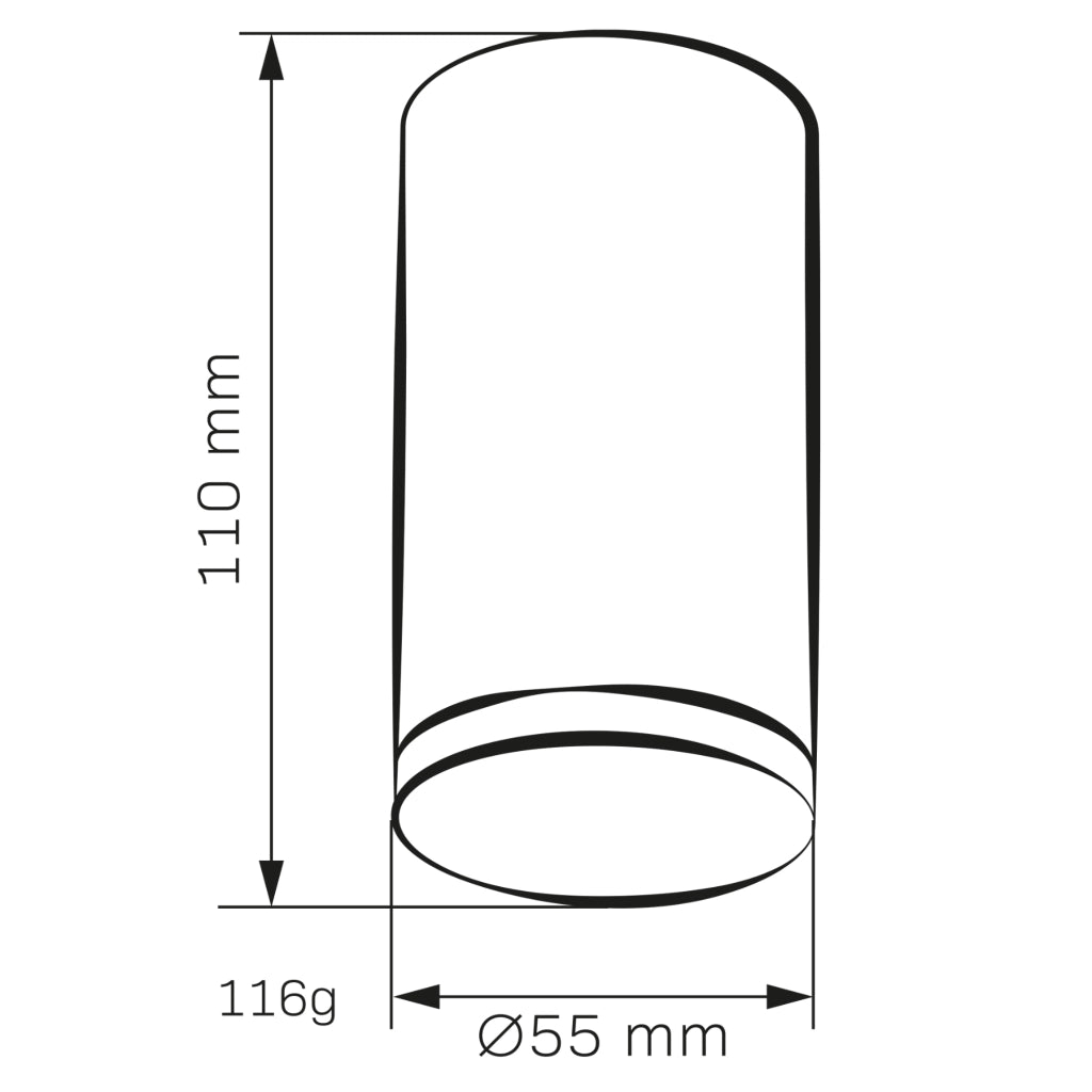 Faretto tubo plafone bianco GU10 IP44 Polux Turyn