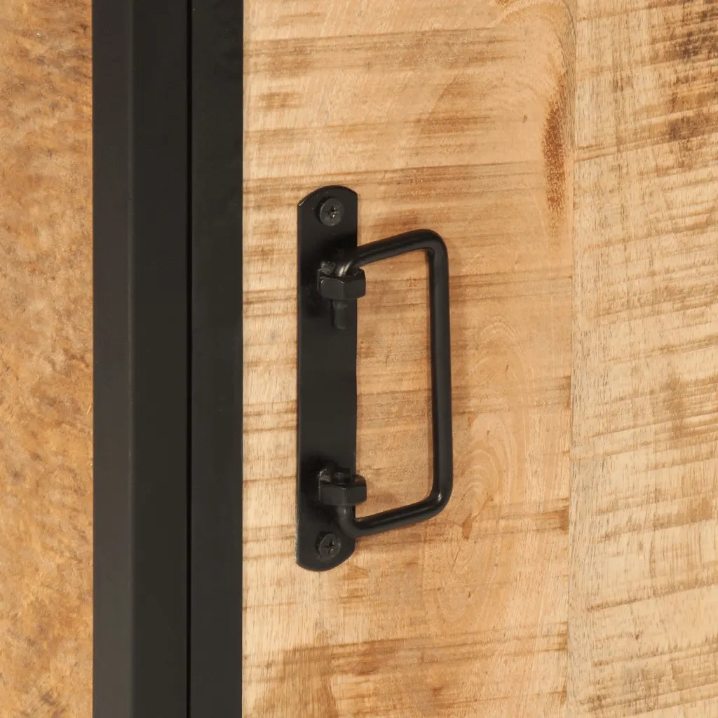 Mobile da Bagno 40x27x180 cm in Ferro e Legno Massello di Mango 3217113