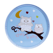 Applique bimbi tonda DIDI gufo con cuori blu 2xE14 Polux