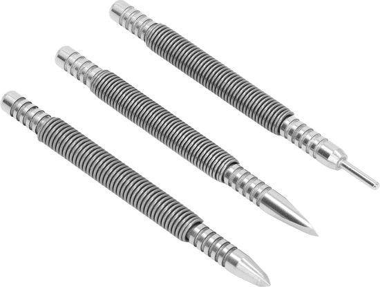 Set di punzoni a lente di carbonio 3 pezzi - Hout Metaal Glas - 3500PSI Shock S Counter Punch.