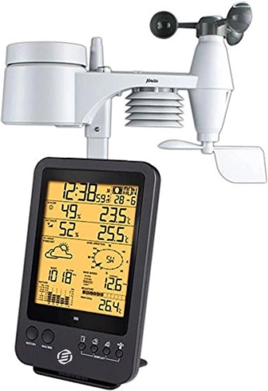 Stazione Meteorologica Digitale per Interno ed Esterno - Idrometro - Termometro - Digitale per Interno ed Esterno - Misuratore di Umidità dell'Aria - Versione Avanzata