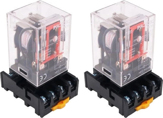 Relè generico a 2PC AC 220V Relè a 2NO - 2NC 8Pole con base a connettore