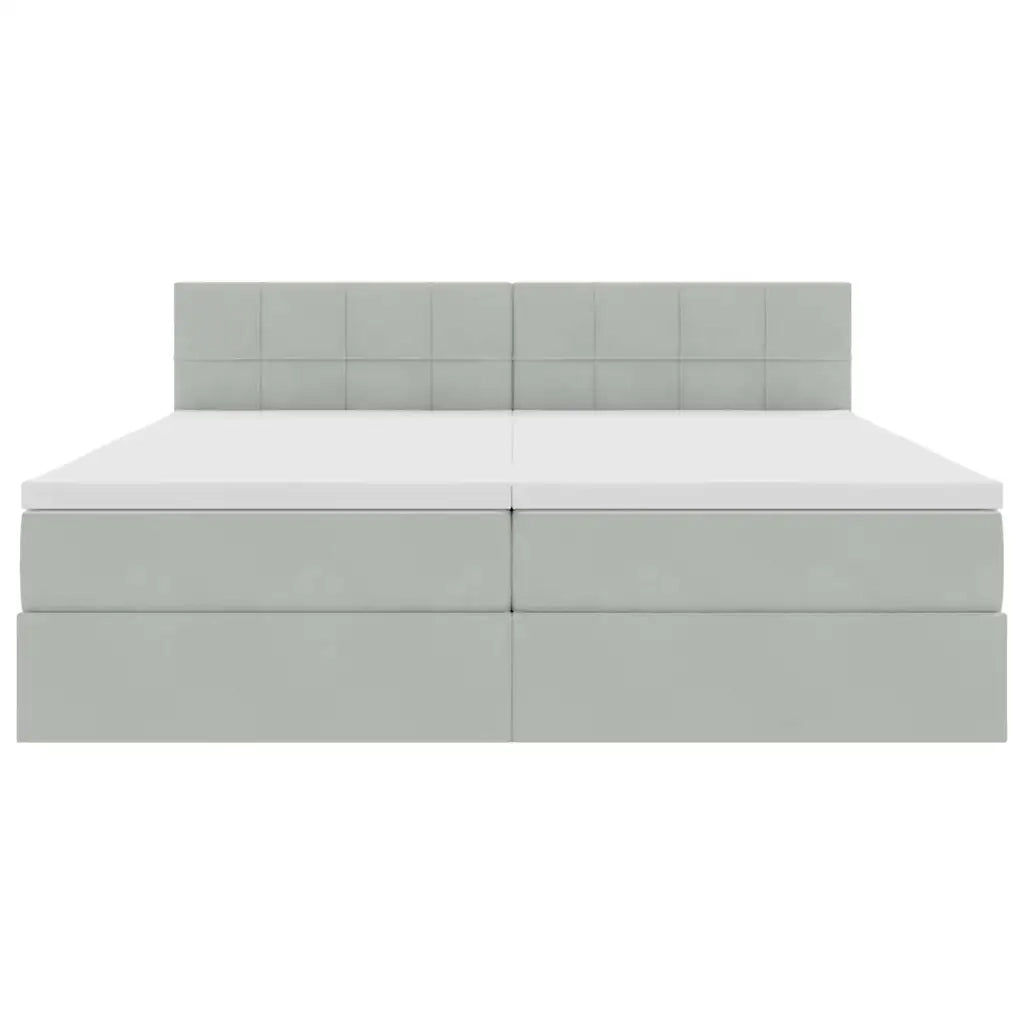 Letto con Contenitore con materasso Grigio chiaro 90 x 200 cm 3370973
