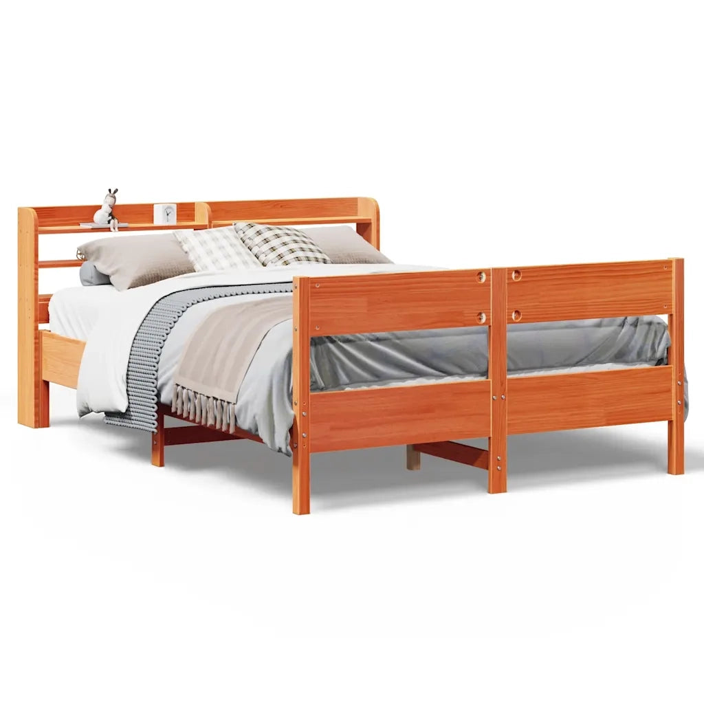 Letto senza Materasso Marrone Cera 120x190 cm in Legno di Pino 3306947