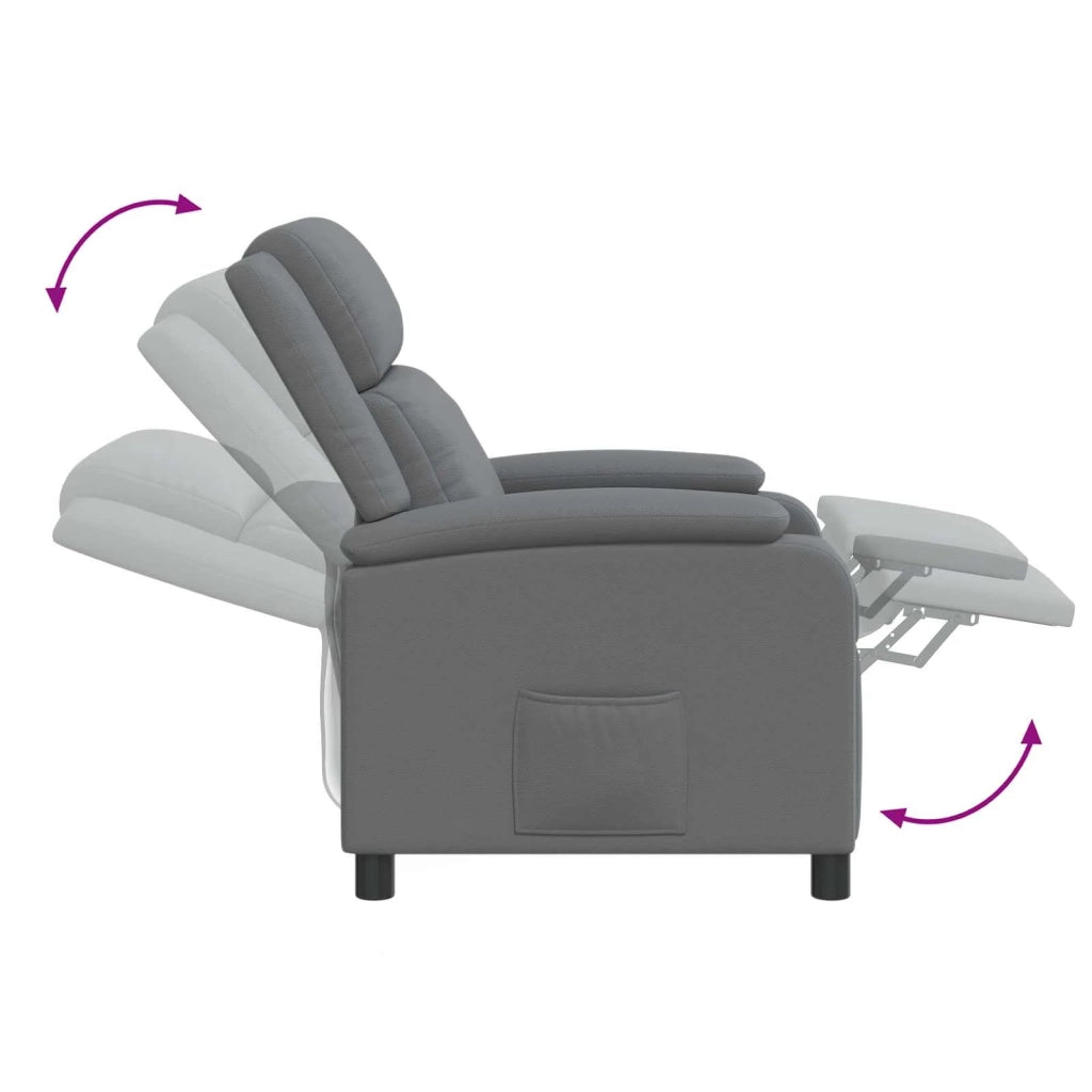 Divano Sedia-Poltrona Massaggiante Grigio Similpelle 882052
