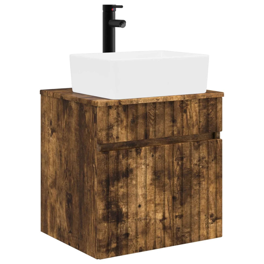 Mobile lavabo da parete Rovere Fumo 49 x 41 x 63 cm