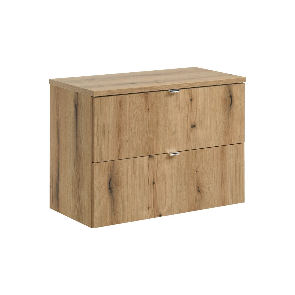 Set mobili bagno 80 cm con piano Nova Oak 80 x 1401 x 40 cm