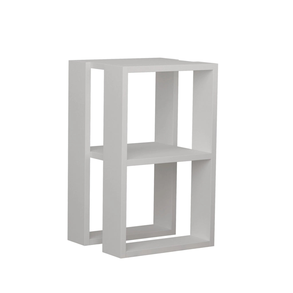 Comodino in legno "Lonie" 30 x 30 x 55 cm - Bianco