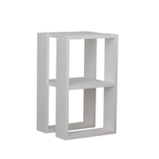 Comodino in legno "Lonie" 30 x 30 x 55 cm - Bianco