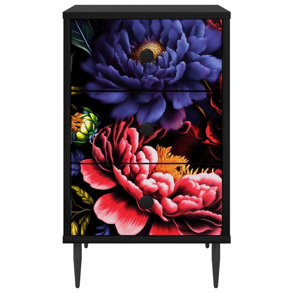 Armadio da Notte KIEL 2 pz Rovere Nero 36 x 33 x 61 cm 8007338