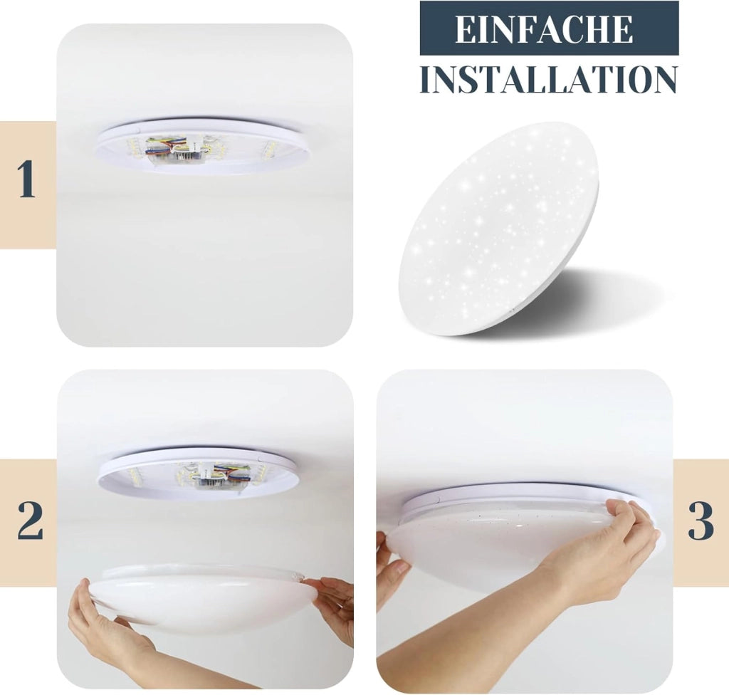 ZMH Lampada da soffitto plafoniera LED design stellato 12W per camera letto