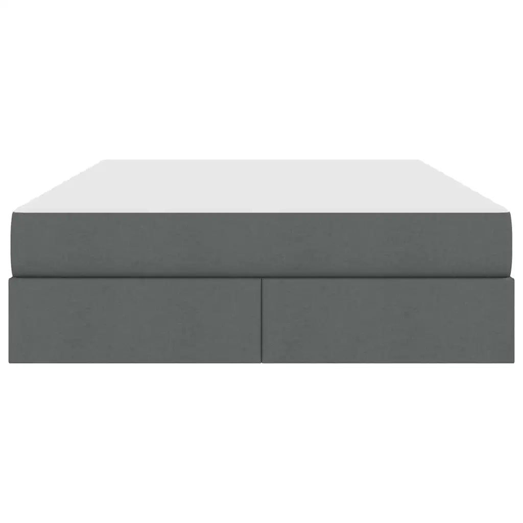 Letto con contenitore e materasso Grigio scuro 140 x 200 cm 3399665