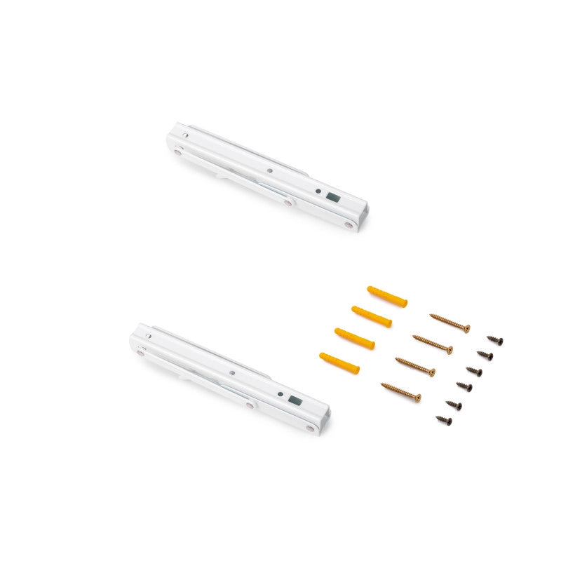 Set di supporti pieghevoli, lunghezza 203 mm, Acciaio, Verniciato nero