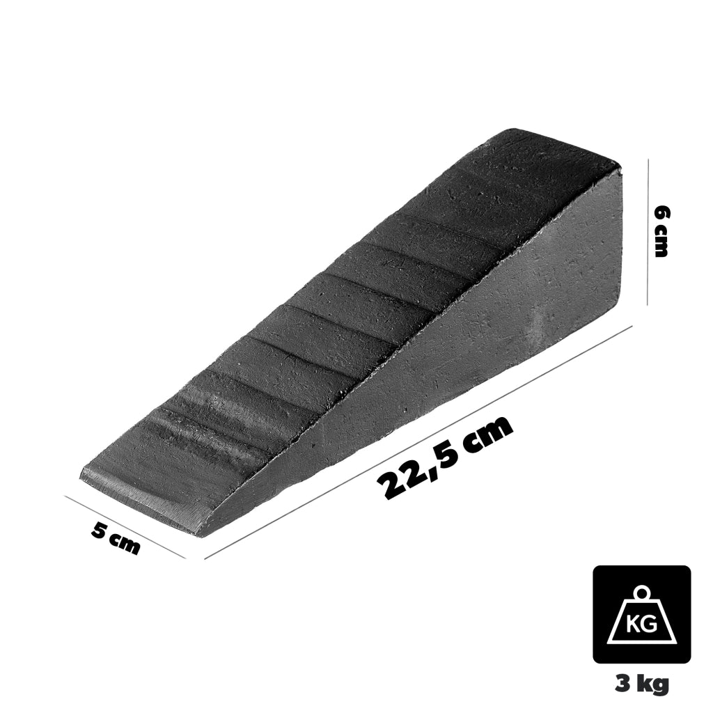 Cuneo forgiato KADAX per spaccare la legna, spaccare la legna da ardere, spaccalegna in acciaio resistente da 3 kg