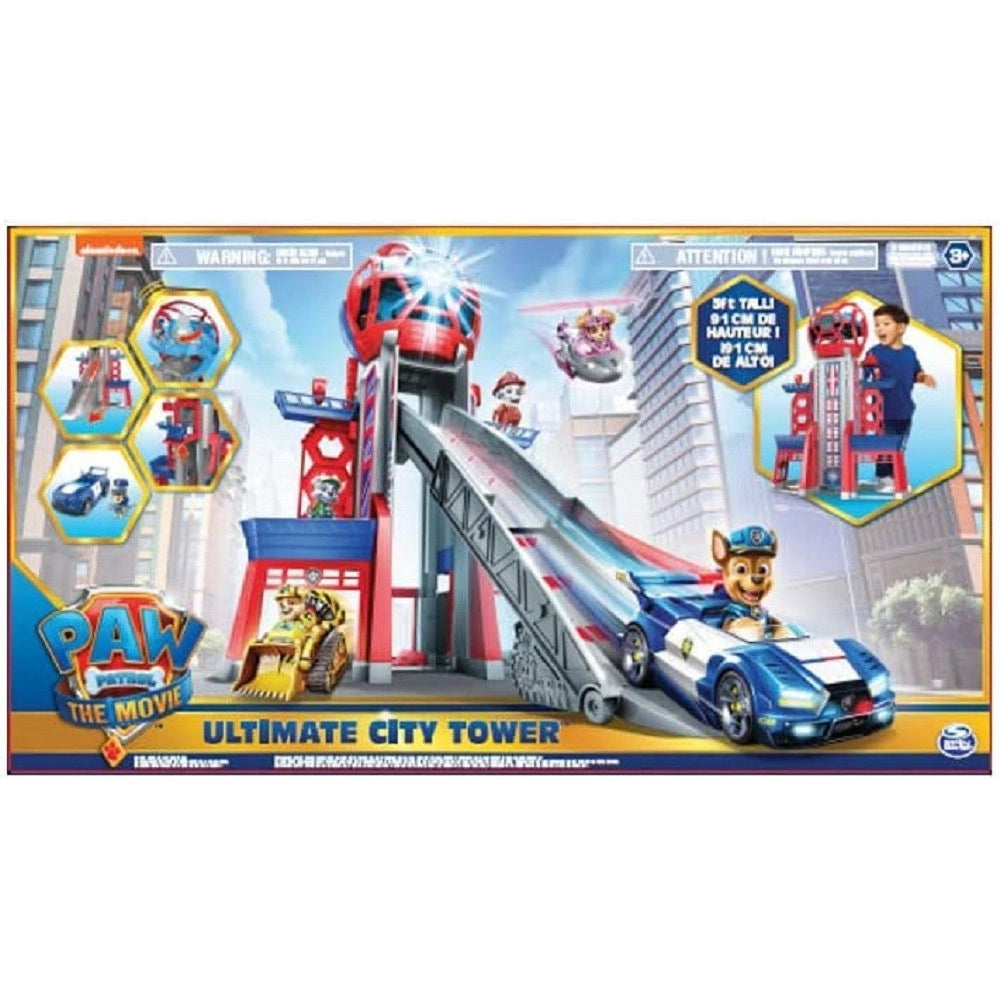 Trade Shop - Mega Quartiere Generale Paw Patrol 6 Personaggi Veicolo Luci Suoni Gioco Bambini -