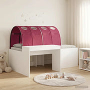 Letto con Tunnel 4 pcs Rovere Artigianale e Rosso