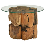 Tavolino da CaffÃ¨ in Legname Massello di Teak 60 cm