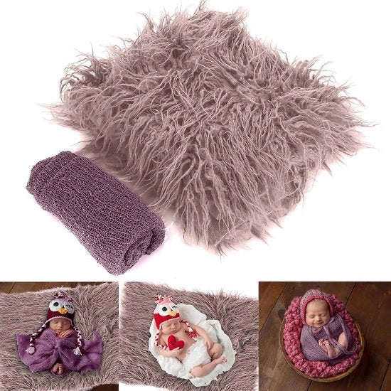 Accessori di Fotografia per Bambini - Fascia per la Testa - Copricapo a Rollo Lungo con Tessuto a Punti - Stretto DIY - Copricapo a Rollo con Tessuto a Punti - Modello Taro - colore Blu Scuro