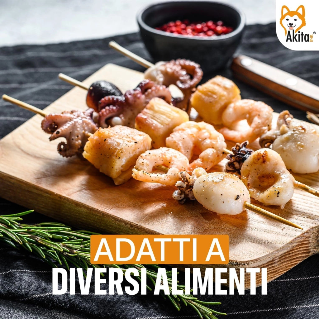 Akitaink 1200 Spiedini Bambu 25cm BBQ Finger Food
