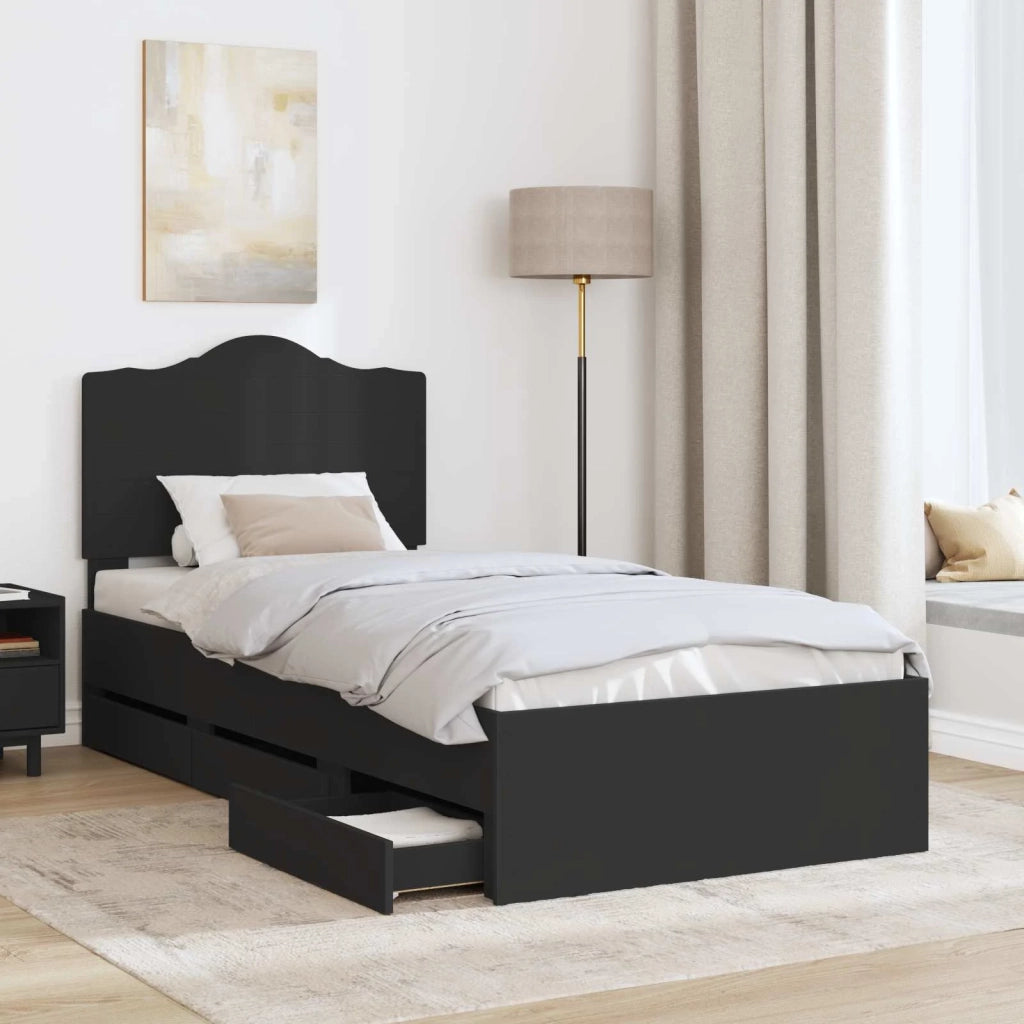 Struttura del letto Nero 90 x 190 cm Legno Ingegnerizzato 3413458