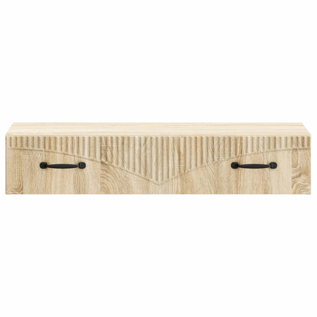 Tavolino da Parete Laterale Rovere Sonoma 87,5 x 34,5 x 17 cm 899007