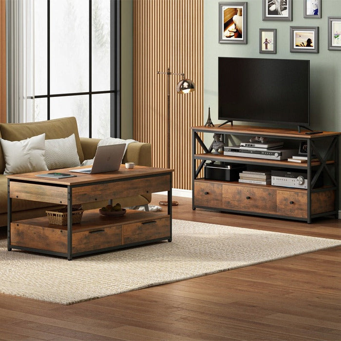 Tavolino da Caffè Marrone 100x48x50 cm