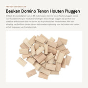 Accessori per lavorazione del legno - Pluggi in legno di betulla - 50 pezzi - 8x40mm - Beuken Domino Tenon - Accessorio per fissaggio solido - Connettore preciso
