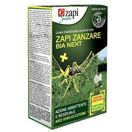 ZAPI BIA-NEXT-250ML Zapi Zanzara Bia Next Insetticida Concentrato per Zanzare Tigre e Comune Mosche Vespe Formiche Scarafaggi Azione Residuale e Abbattente colore Nero