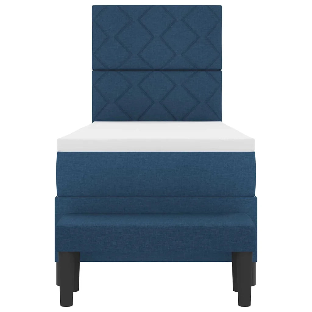 Letto a molle con materasso Blu 80 x 200 cm Tessuto 3344106