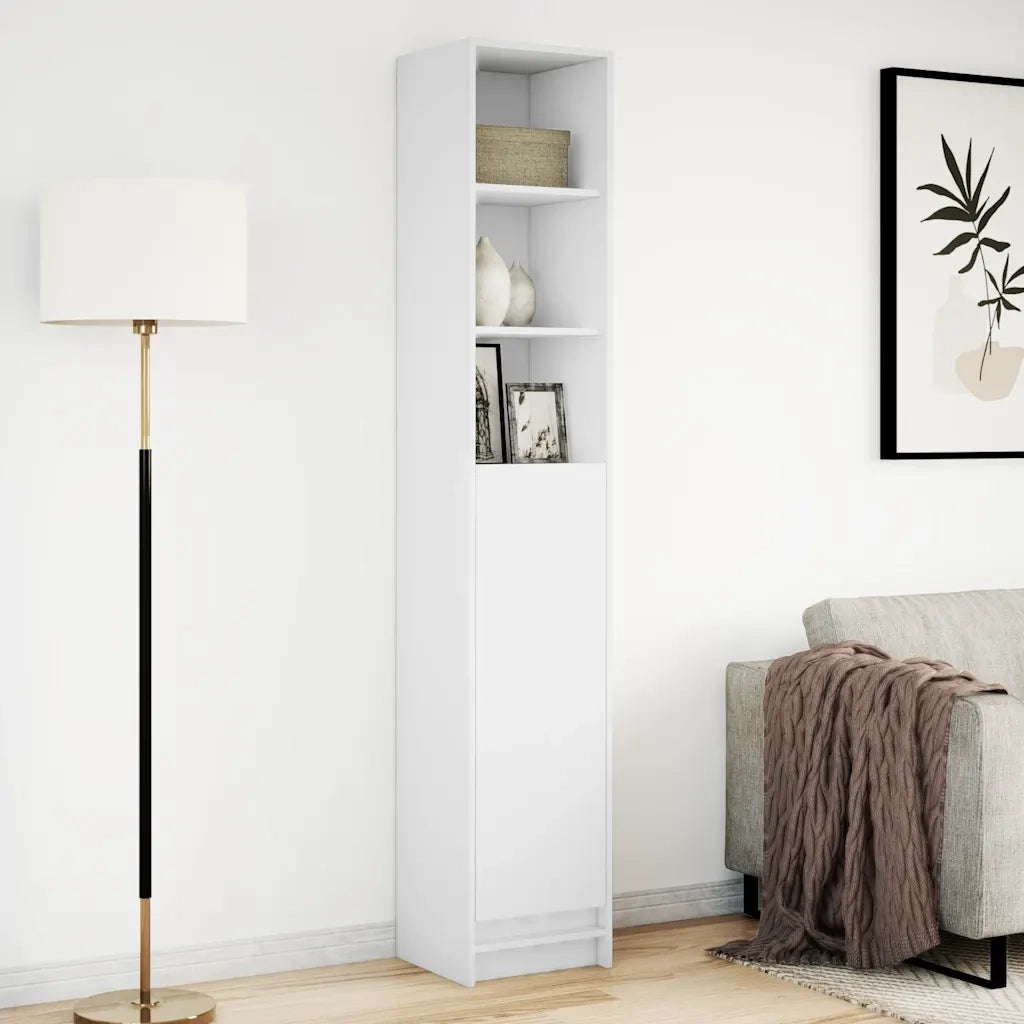 Credenza con LED Bianca 36x32,5x200 cm in Legno Multistrato