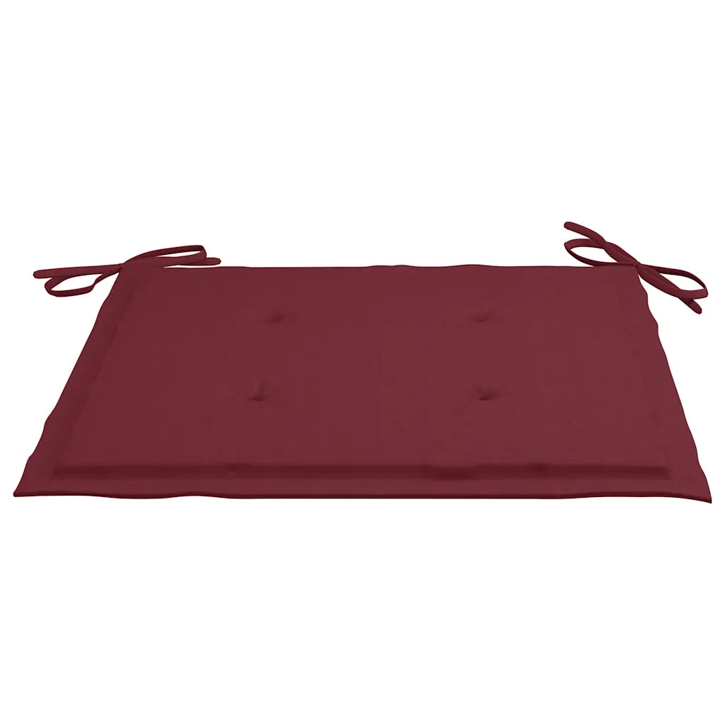 Sedie Giardino con Cuscini Rosso Vino 6 pz Legno Massello Teak 3062550